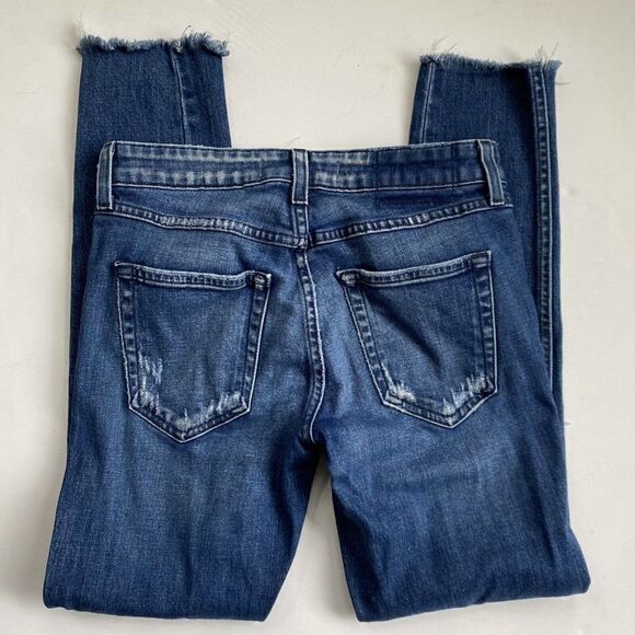 AMO Jeans Stix Crop Sweetheart Jeans Dark Wash Cotton Blend Made in USA Size 25 - Picture 4 of 12